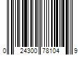 Barcode Image for UPC code 024300781049