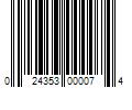 Barcode Image for UPC code 024353000074