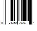 Barcode Image for UPC code 024360000074