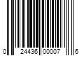 Barcode Image for UPC code 024436000076