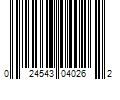 Barcode Image for UPC code 024543040262