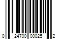 Barcode Image for UPC code 024700000252