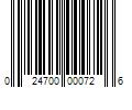 Barcode Image for UPC code 024700000726