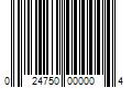 Barcode Image for UPC code 024750000004