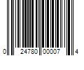 Barcode Image for UPC code 024780000074