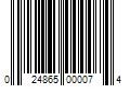 Barcode Image for UPC code 024865000074