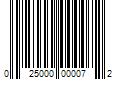 Barcode Image for UPC code 025000000072