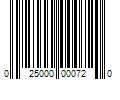 Barcode Image for UPC code 025000000720