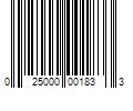 Barcode Image for UPC code 025000001833