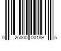 Barcode Image for UPC code 025000001895