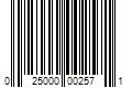 Barcode Image for UPC code 025000002571