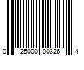 Barcode Image for UPC code 025000003264