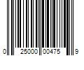 Barcode Image for UPC code 025000004759