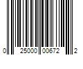 Barcode Image for UPC code 025000006722