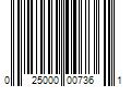 Barcode Image for UPC code 025000007361