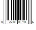 Barcode Image for UPC code 025000007606