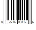 Barcode Image for UPC code 025002000056