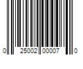 Barcode Image for UPC code 025002000070