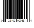 Barcode Image for UPC code 025100000354