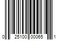 Barcode Image for UPC code 025100000651