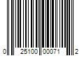 Barcode Image for UPC code 025100000712