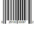 Barcode Image for UPC code 025100000972