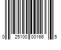 Barcode Image for UPC code 025100001665