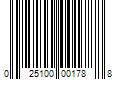 Barcode Image for UPC code 025100001788