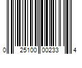 Barcode Image for UPC code 025100002334