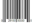 Barcode Image for UPC code 025100003300