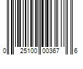 Barcode Image for UPC code 025100003676