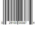 Barcode Image for UPC code 025100003874