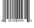 Barcode Image for UPC code 025100004314