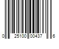 Barcode Image for UPC code 025100004376