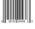 Barcode Image for UPC code 025100004383