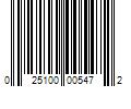 Barcode Image for UPC code 025100005472