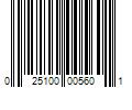 Barcode Image for UPC code 025100005601