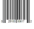 Barcode Image for UPC code 025100006172