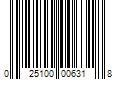 Barcode Image for UPC code 025100006318