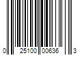 Barcode Image for UPC code 025100006363