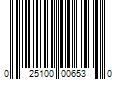 Barcode Image for UPC code 025100006530