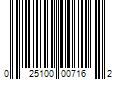 Barcode Image for UPC code 025100007162