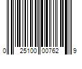 Barcode Image for UPC code 025100007629