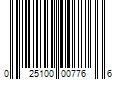 Barcode Image for UPC code 025100007766