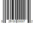 Barcode Image for UPC code 025130000072