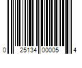 Barcode Image for UPC code 025134000054