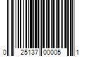 Barcode Image for UPC code 025137000051