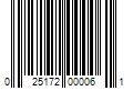 Barcode Image for UPC code 025172000061