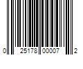 Barcode Image for UPC code 025178000072