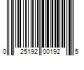 Barcode Image for UPC code 025192001925